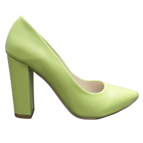 ZAPATILLA VERDE CON TACÓN GRUESO (MOD 4000)