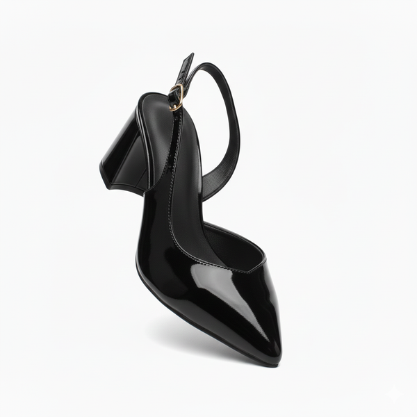 ZAPATILLAS NEGRAS PARA MUJER TIPO SLINGBACK (MOD 3003)