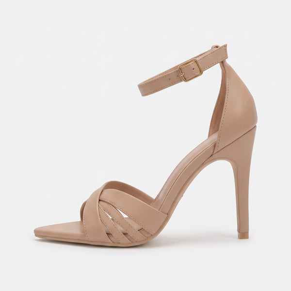 ZAPATILLA PUNTAL MAQUILLAJE DE TACÓN DELGADO CON TIRAS (MOD 4309)