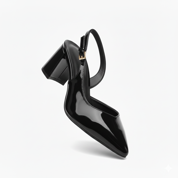 ZAPATILLAS NEGRAS PARA MUJER TIPO SLINGBACK (MOD 3003)