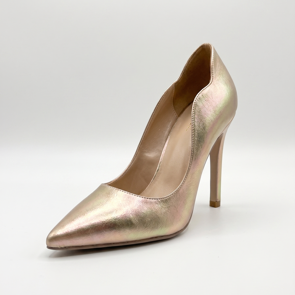 ZAPATILLA STILLETTO ORO CON TACÓN DELGADO (MOD 4001)