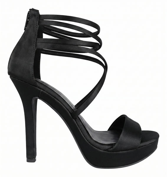 ZAPATILLA CASUAL MAQUILLAJE DE TACÓN DELGADO CON TIRAS (MOD 300)