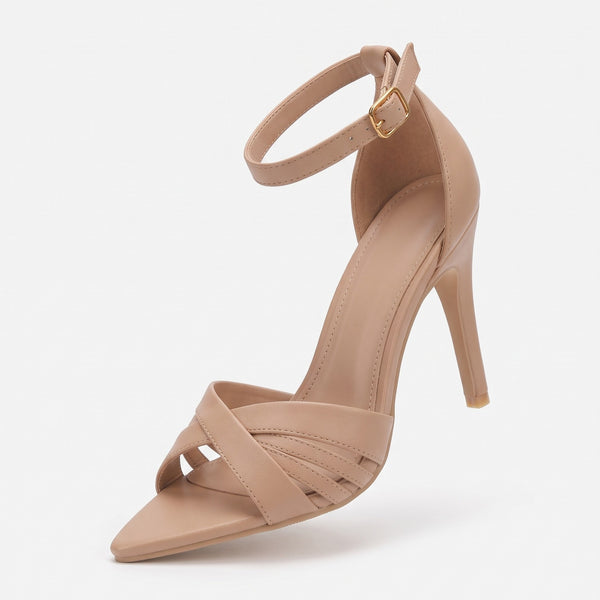 ZAPATILLA PUNTAL MAQUILLAJE DE TACÓN DELGADO CON TIRAS (MOD 4309)
