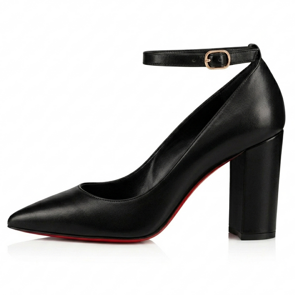 ZAPATILLA STILETTO NEGRA CON SUELA ROJA (MOD 4000)