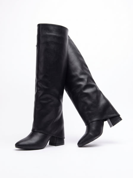 BOTA NEGRA DESMONTABLE DE TACÓN GRUESO (MOD 840)