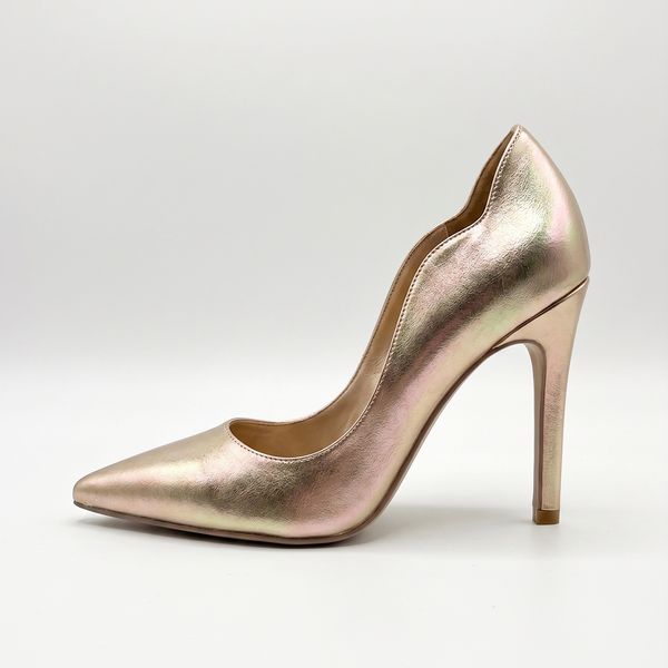 ZAPATILLA STILLETTO ORO CON TACÓN DELGADO (MOD 4001)