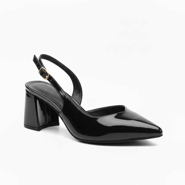 ZAPATILLAS NEGRAS PARA MUJER TIPO SLINGBACK (MOD 3003)