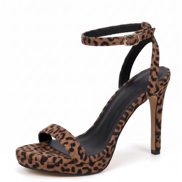 ZAPATILLA ANIMAL PRINT ELEGANTE DE TACÓN DE AGUJA (MOD 1154)