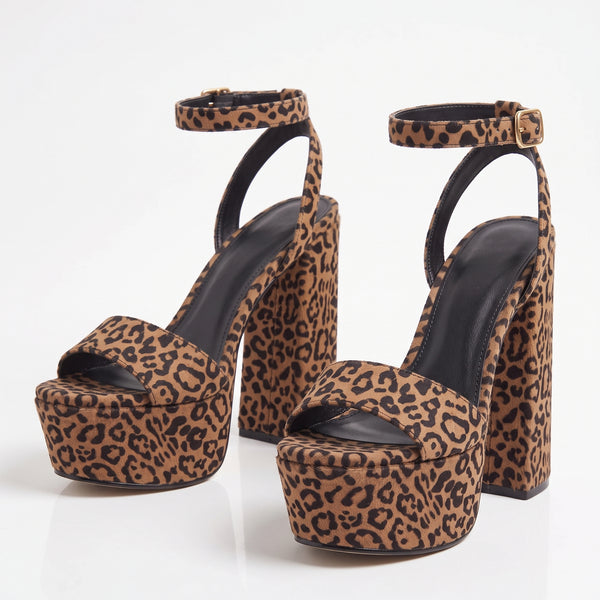 ZAPATILLA ANIMAL PRINT DE TACÓN ANCHO CON PLATAFORMA (MOD 1000)