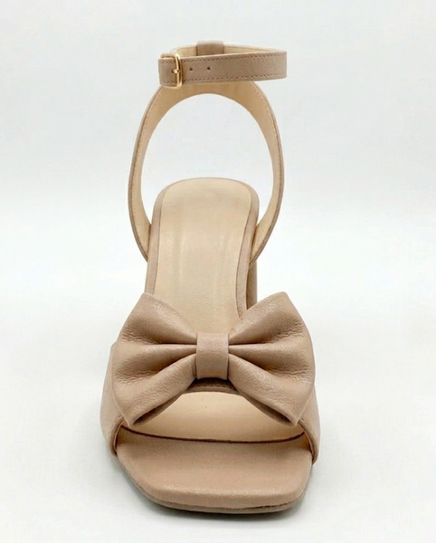 ZAPATILLA MAQUILLAJE CON MOÑO DE TACÓN ANCHO (MOD 5021)