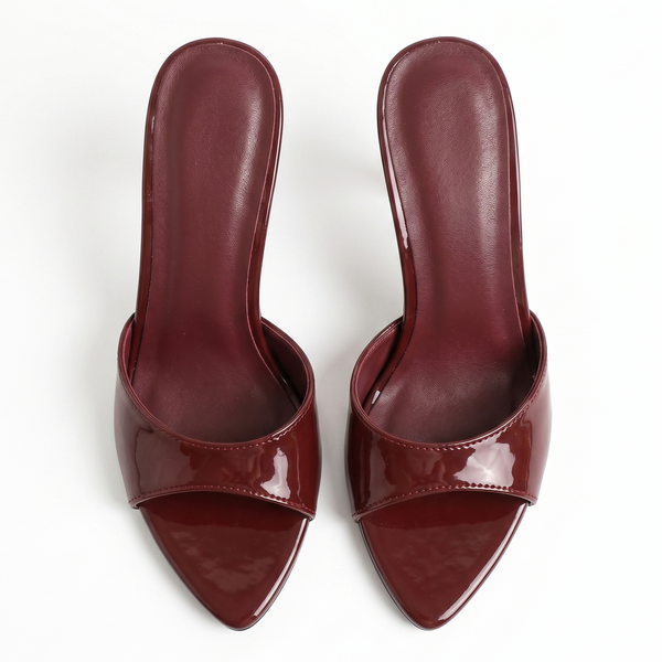 SANDALIAS PUNTAL VINO DE TACÓN DE AGUJA (MOD 3008)