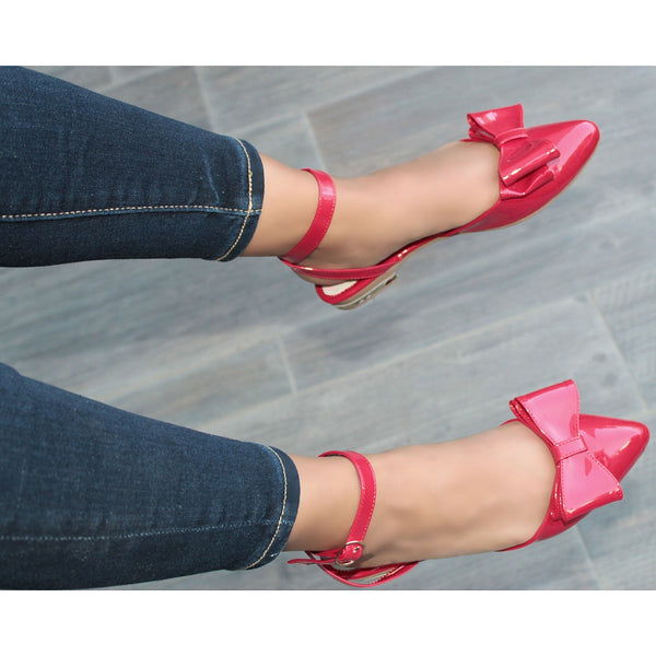 BALLERINA ROJA CON PULSERA Y MOÑO (MOD ISELA)