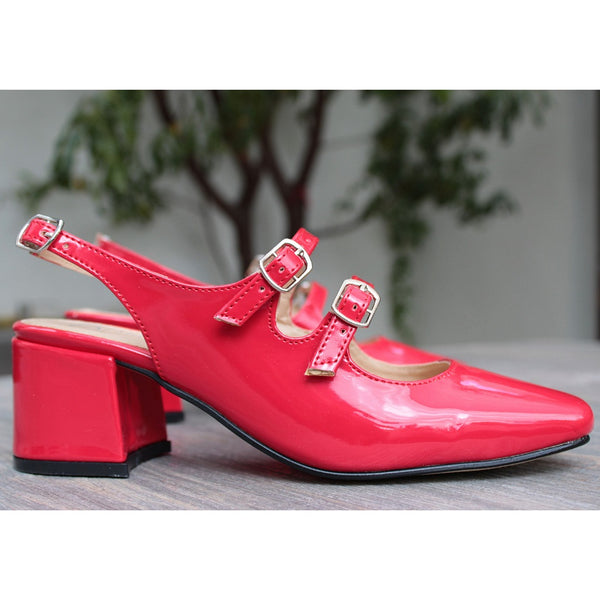 MARY JANE ROJA CON HEBILLAS (MOD 072)