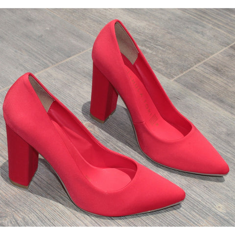 ZAPATILLA ROJA CON TACÓN GRUESO (MOD 4000)