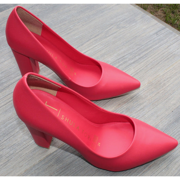ZAPATILLA ROJA CON TACÓN GRUESO (MOD 4000)