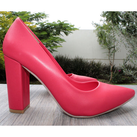 ZAPATILLA ROJA CON TACÓN GRUESO (MOD 4000)