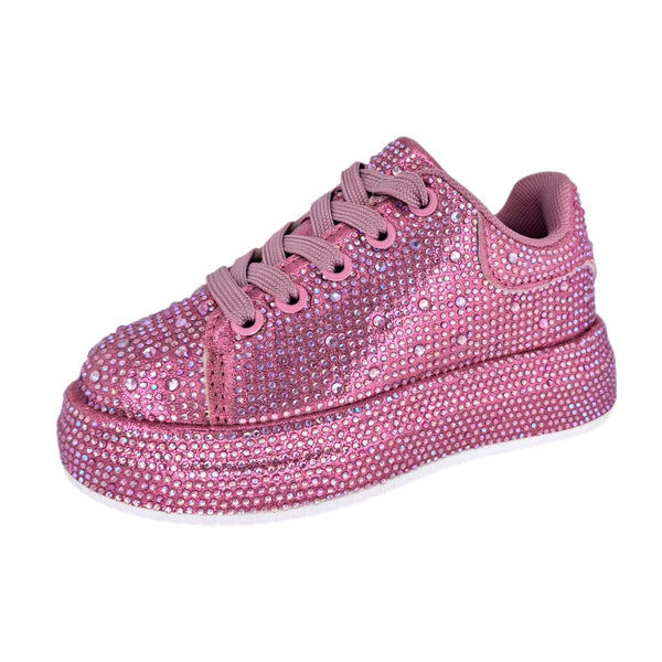 TENNIS ROSAS CON PIEDRAS PARA NIÑA (MOD ODINA)