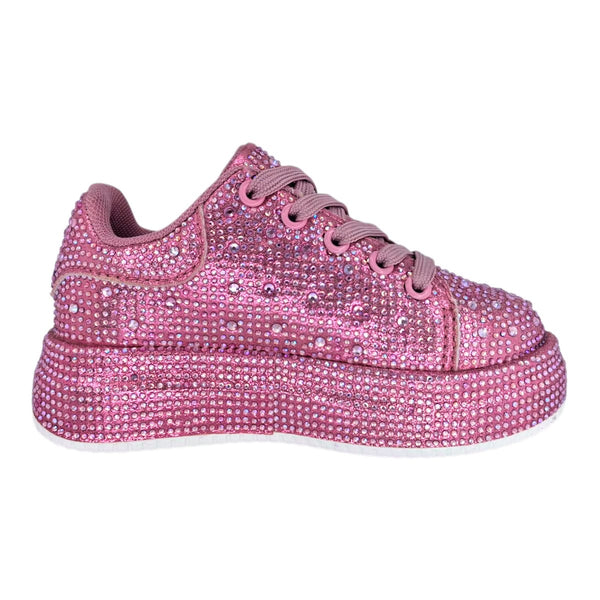 TENNIS ROSAS CON PIEDRAS PARA NIÑA (MOD ODINA)