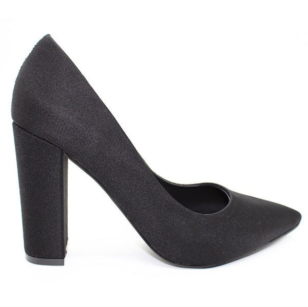 ZAPATILLA STILETTO NEGRA CON TACÓN GRUESO (MOD 4000)