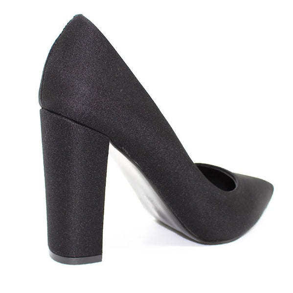 ZAPATILLA STILETTO NEGRA CON TACÓN GRUESO (MOD 4000)