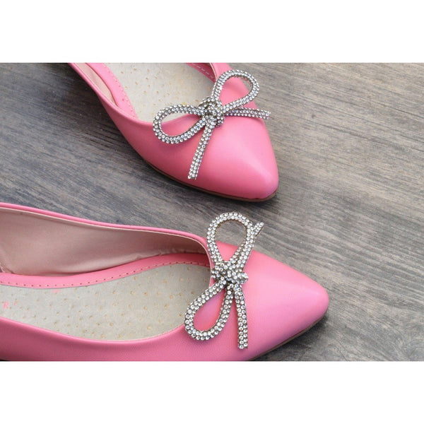 BALLERINA ROSA DESTALONADA CON PULSERA Y MOÑO DE PIEDRAS (MOD FABIOLA MOÑO)