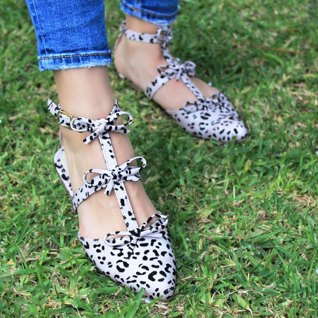 BALLERINA ANIMAL PRINT CON PULSERA Y MOÑOS (MOD TERESA)