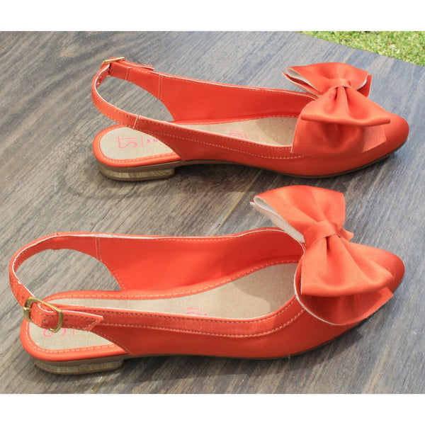 BALLERINA NARANJA DESTALONADA CON PULSERA Y MOÑO (MOD FATIMA)