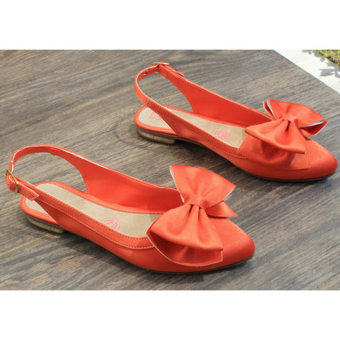 BALLERINA NARANJA DESTALONADA CON PULSERA Y MOÑO (MOD FATIMA)