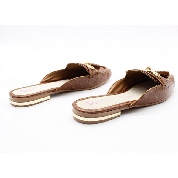 MULE MIEL CON HERRAJE Y MOTITAS (MOD ANDREA)