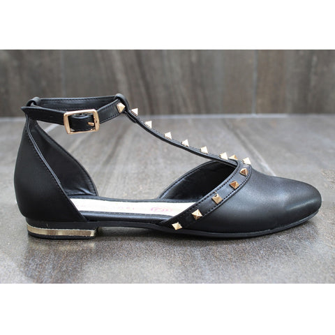 BALLERINA NEGRA CON PULSERA Y ESTOPEROLES (MOD ISELA)