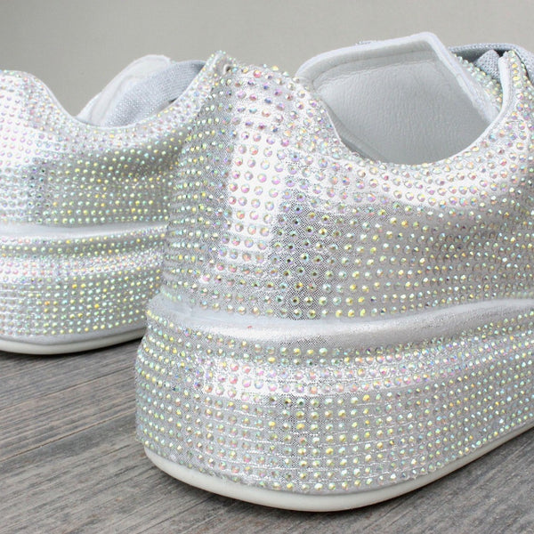 CHUNKY SNEAKERS PLATA CON PIEDRAS (MOD KINGDOM)