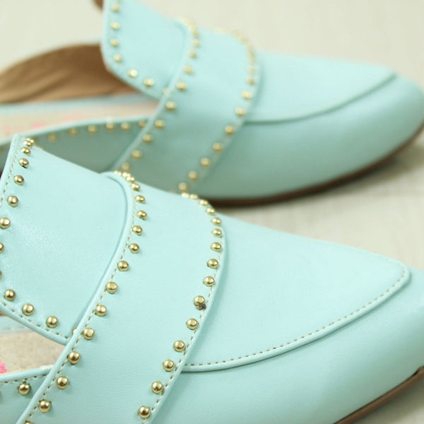 MULE CELESTE CINTO CON REMACHES (MOD AYLIN)