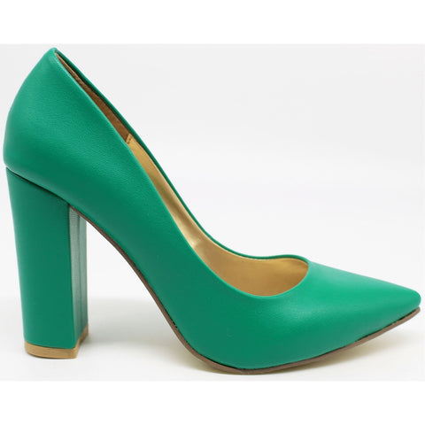 ZAPATILLA VERDE CON TACÓN GRUESO (MOD 4000)