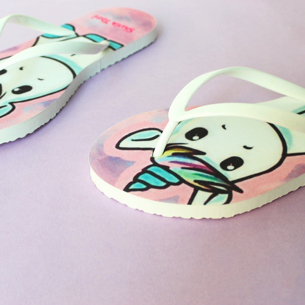 SANDALIA FLIP FLOP ESTAMPADO UNICORNIO (MOD MONA)