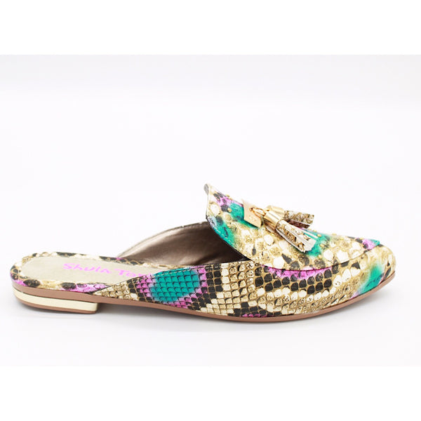 MULE ANIMAL PRINT CON MOTITAS (MOD AYLIN)