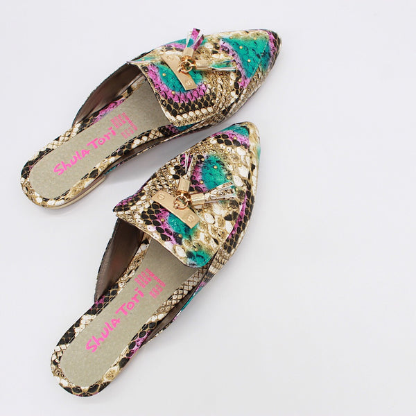 MULE ANIMAL PRINT CON MOTITAS (MOD AYLIN)