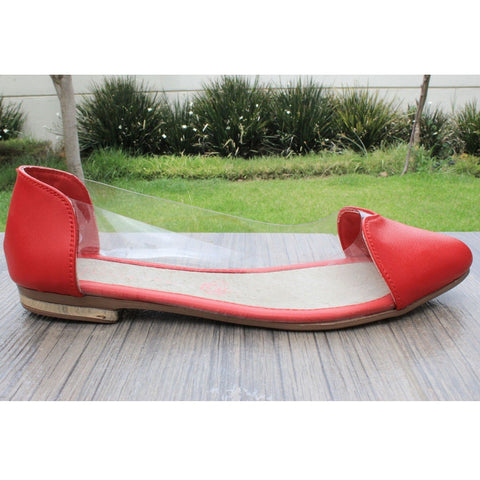 BALLERINA TRANSPARENTE/ROJA CON CORAZÓN (MOD MICA CORAZÓN)