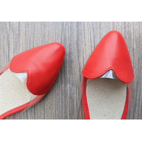 BALLERINA TRANSPARENTE/ROJA CON CORAZÓN (MOD MICA CORAZÓN)