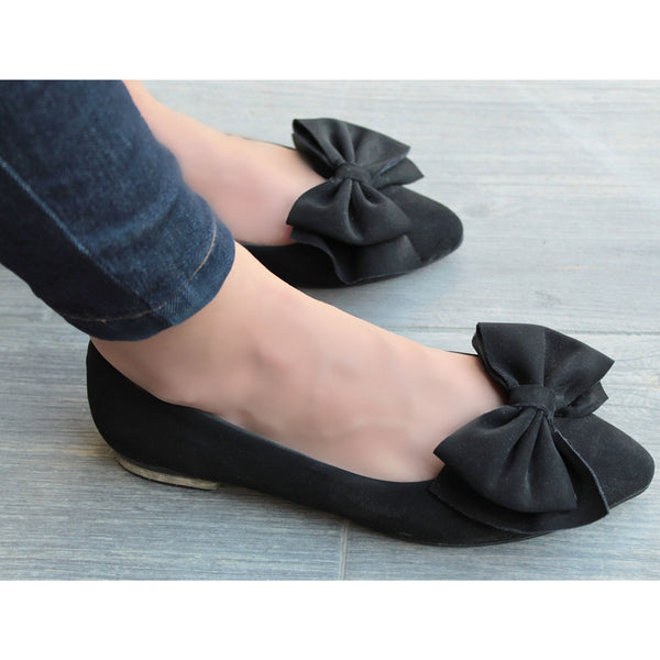 BALLERINA NEGRA CON MOÑO (MOD 01)