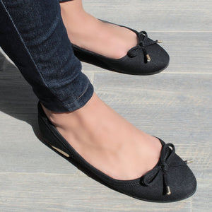 BALLERINA NEGRA CON MOÑO (MOD 010)