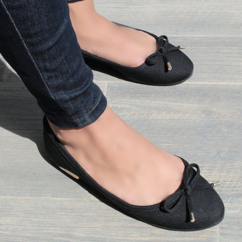 BALLERINA NEGRA CON MOÑO (MOD 010)
