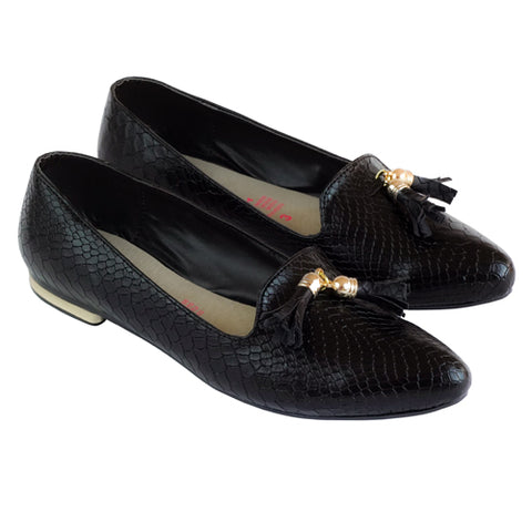 BALLERINA NEGRA CON MOTITAS (MOD 317)